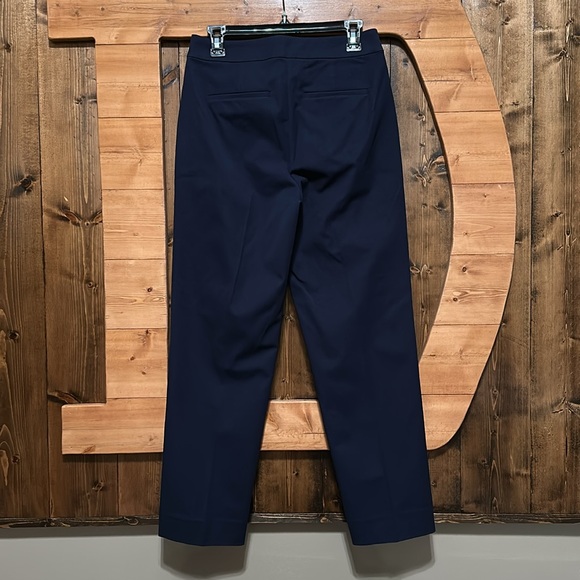 J.Crew The Kate straight-leg pant in bi-stretch cotton blend in navy - Picture 7 of 9